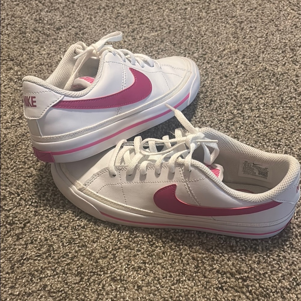 Nike White and Pink Athletic Shoes